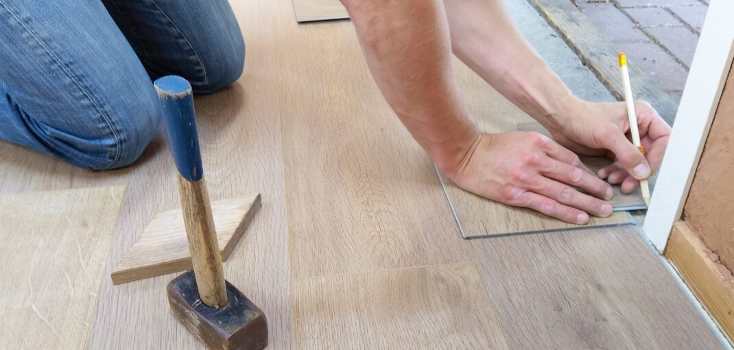 Professional flooring installation service in a residential home